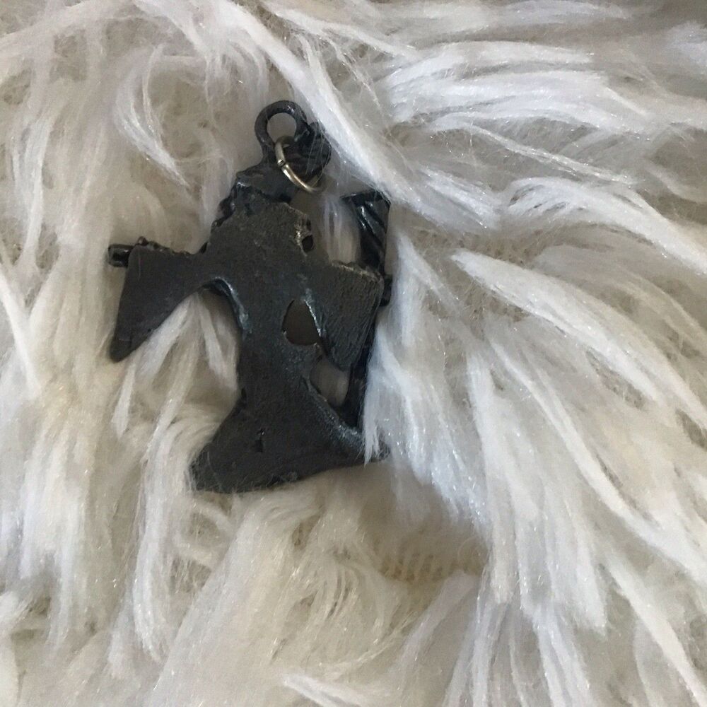 Wizard Pendant Charm Silver Tone Patina Metal 1.5 Inch Fantasy Fairycore - Picture 2 of 3